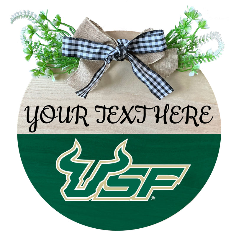 South Florida Bulls Wooden Wreath Welcome Sign Officially Licensed Collegiate Product