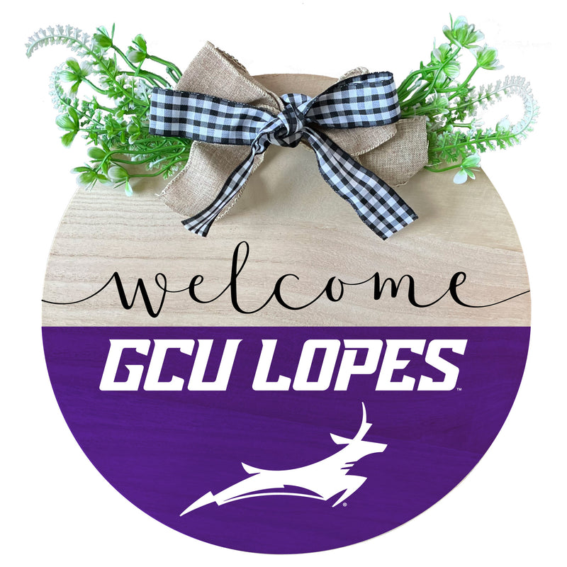 Grand Canyon University Lopes Wooden Wreath Welcome Sign Officially Licensed Collegiate Product Single