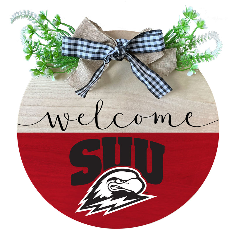 Southern Utah University Wooden Wreath Welcome Sign Officially Licensed Collegiate Product Single