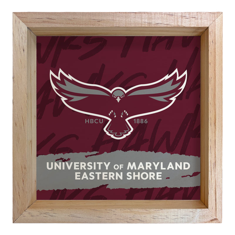 Maryland Eastern Shore Officially Licensed 8.75"x 8.75" Wood Sign with frame Logo