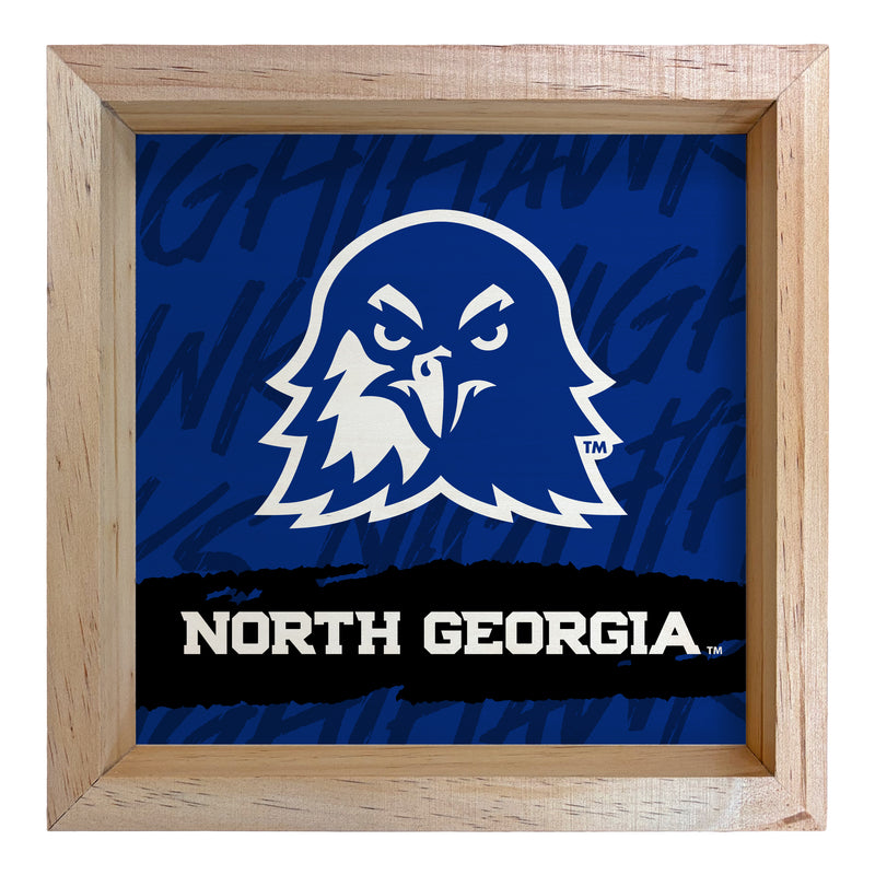 North Georgia Nighthawks Officially Licensed 8.75"x 8.75" Wood Sign with frame Logo