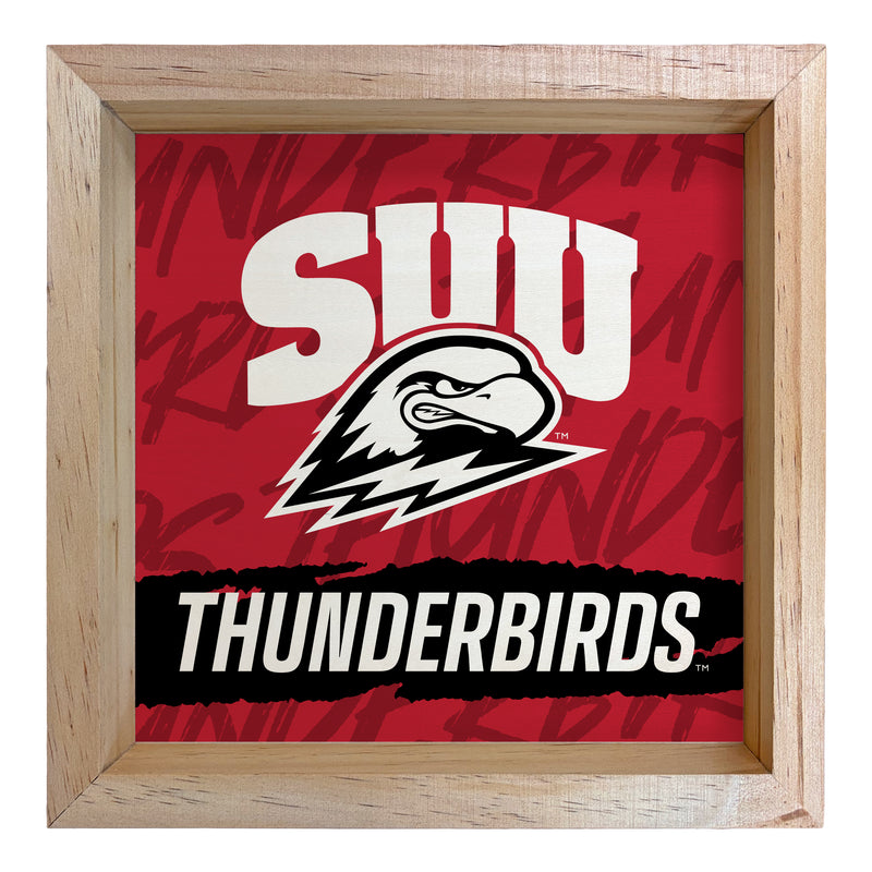 Southern Utah University Officially Licensed 8.75"x 8.75" Wood Sign with frame Logo