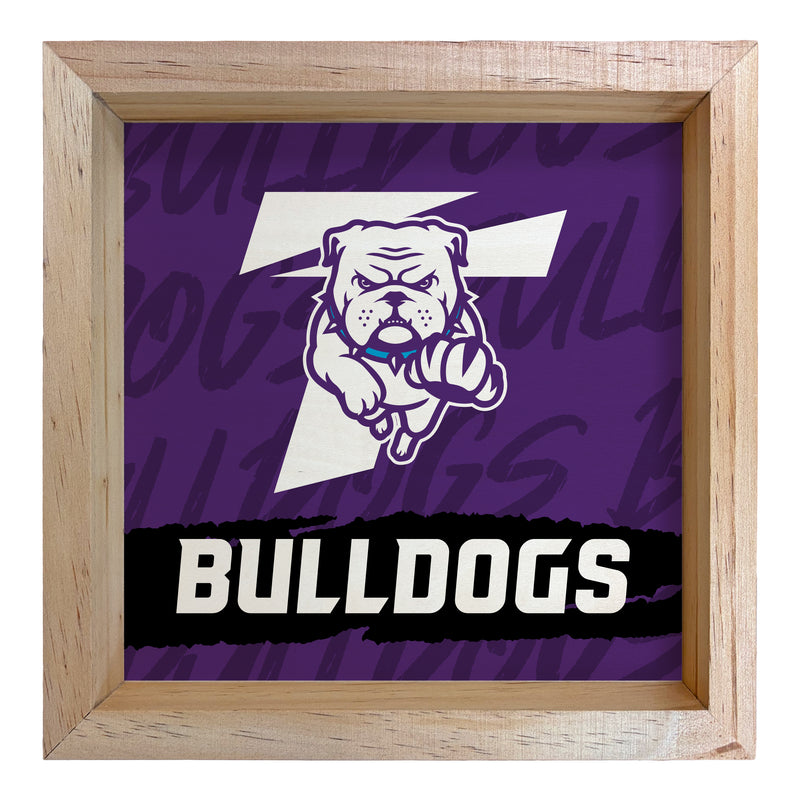 Truman State University Officially Licensed 8.75"x 8.75" Wood Sign with frame Logo