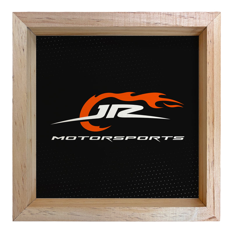 JR Motorsports Officially Licensed 8.75"x 8.75" Wood Sign with frame