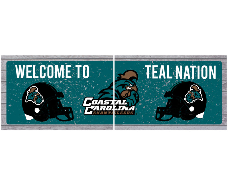 Coastal Carolina University Wood sign with frame Officially Licensed Collegiate Product