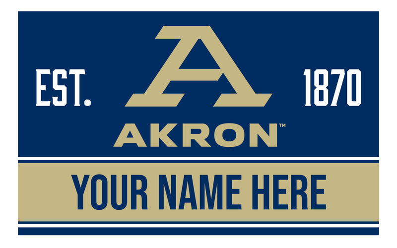 Akron Zips Customizable Wood sign with frame Officially Licensed Collegiate Product