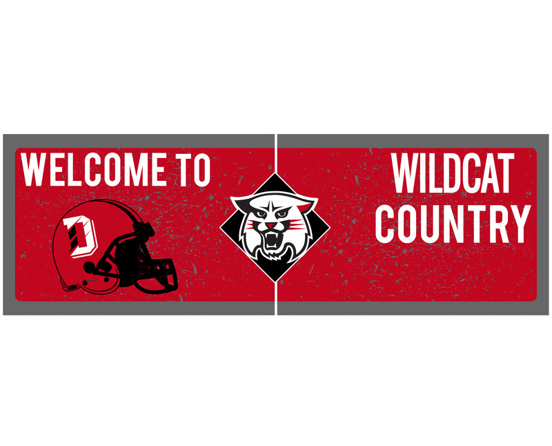 Davidson College Wood sign with frame Officially Licensed Collegiate Product