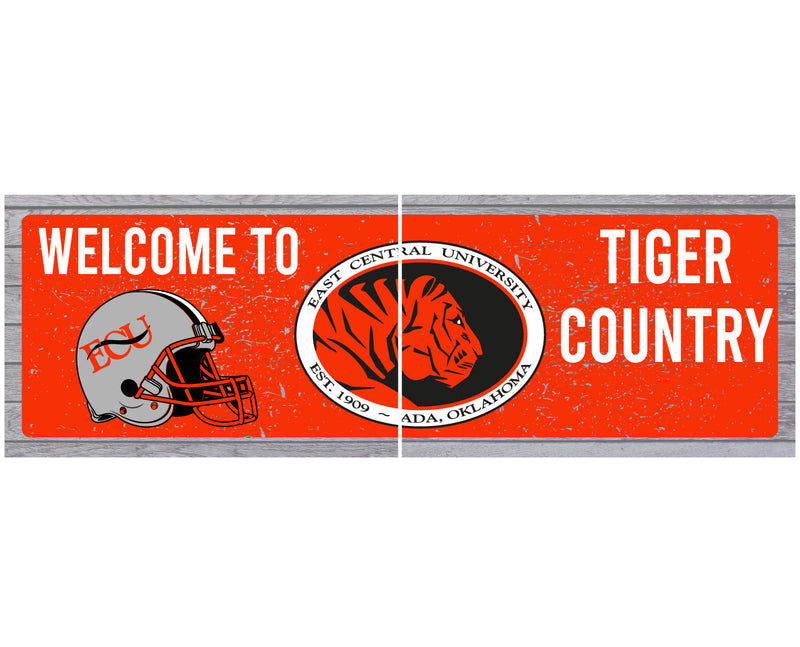 East Central University Tigers Wood sign with frame Officially Licensed Collegiate Product