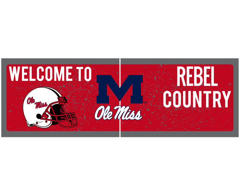 Mississippi Rebels "Ole Miss" Wood sign with frame Officially Licensed Collegiate Product