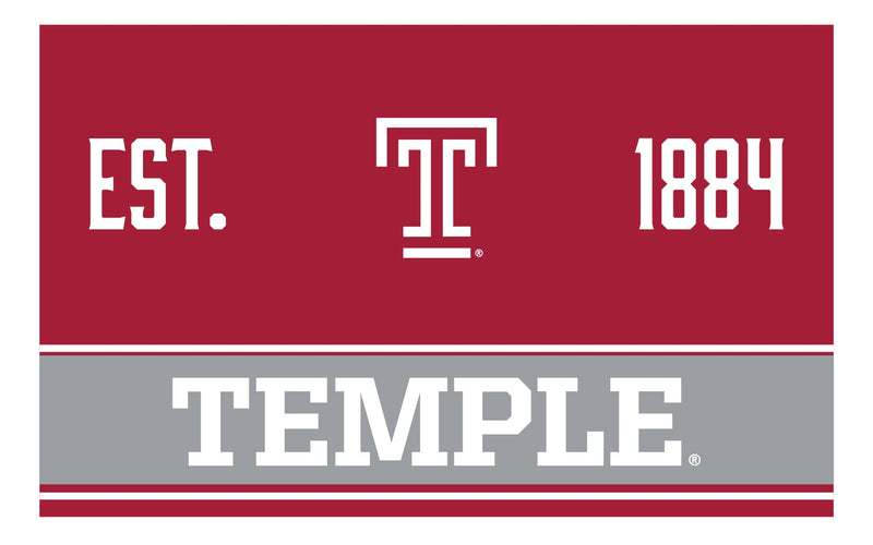 Temple University Wood sign with frame Officially Licensed Collegiate Product