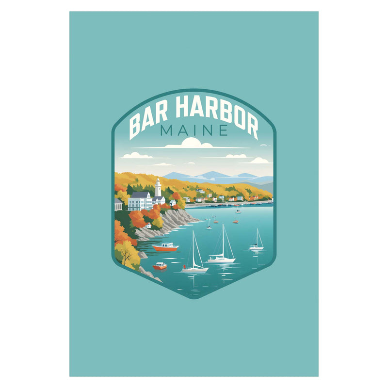 Bar Harbor Maine Design A Souvenir Wood sign with frame 5x7