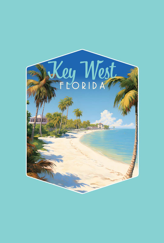 Key West Florida Design B Souvenir Wood sign with frame 5x7