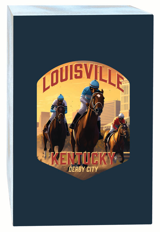 Louisville Kentucky Derby City Design Souvenir Wood sign with frame 5x7