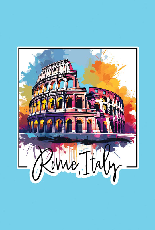 Rome Italy Design A Souvenir Wood sign with frame 5x7