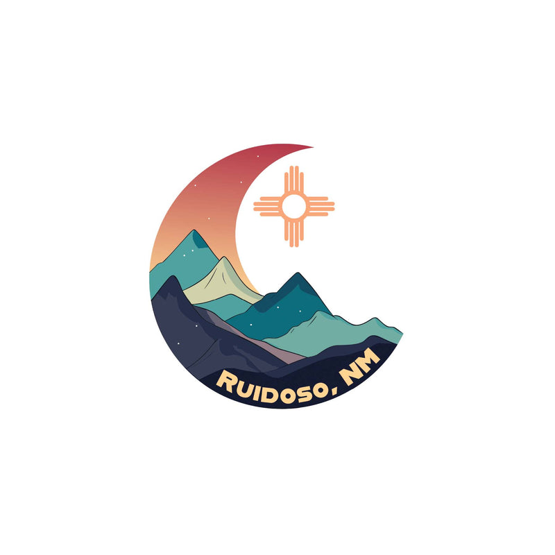 Ruidoso New Mexico Design C Souvenir Wood sign with frame 5x7