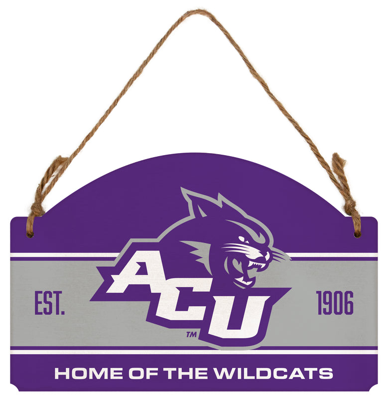 Abilene Christian University Flat Wood Sign with Hanging String - Officially Licensed Collegiate Product