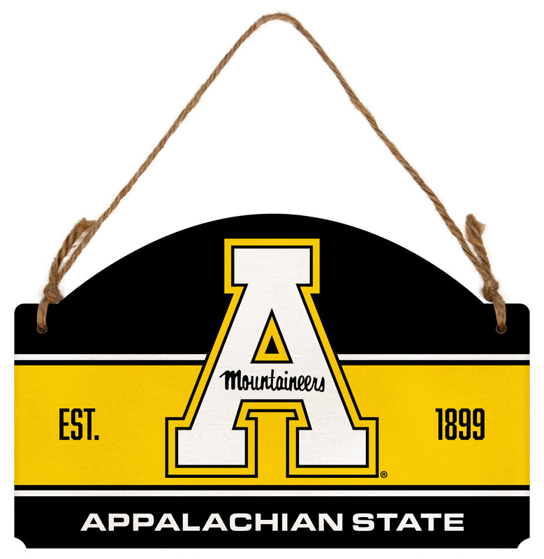 Appalachian State Flat Wood Sign with Hanging String - Officially Licensed Collegiate Product