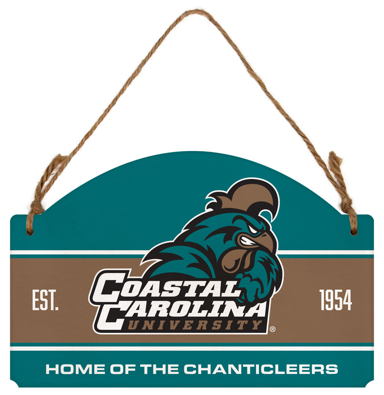 Coastal Carolina University Flat Wood Sign with Hanging String - Officially Licensed Collegiate Product