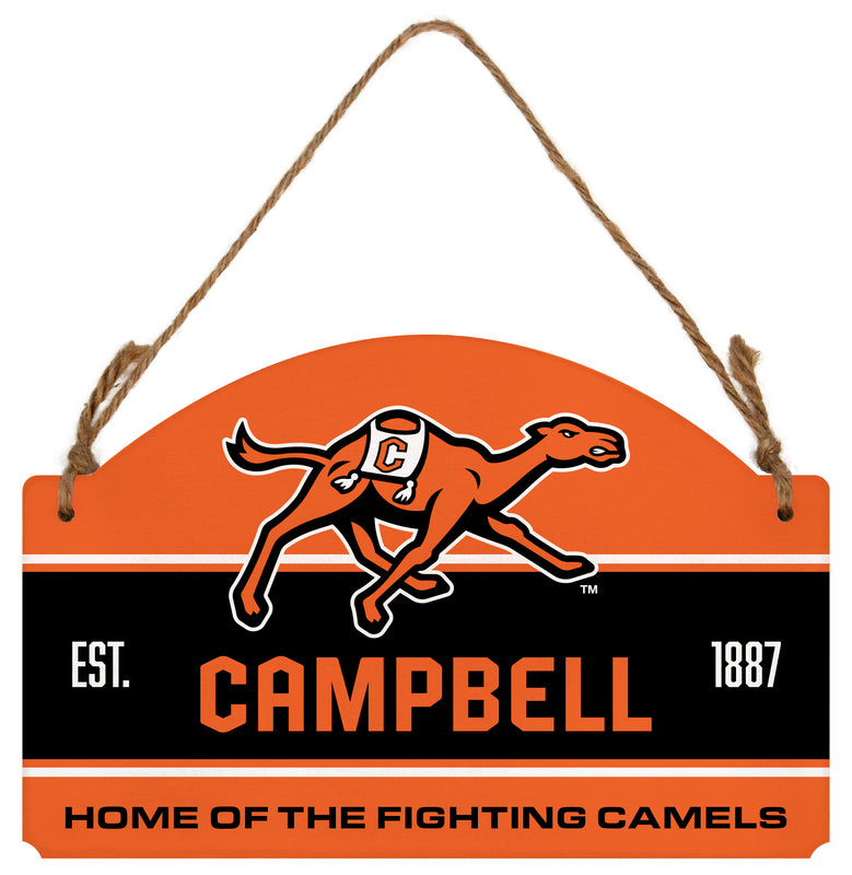 Campbell University Fighting Camels Flat Wood Sign with Hanging String - Officially Licensed Collegiate Product