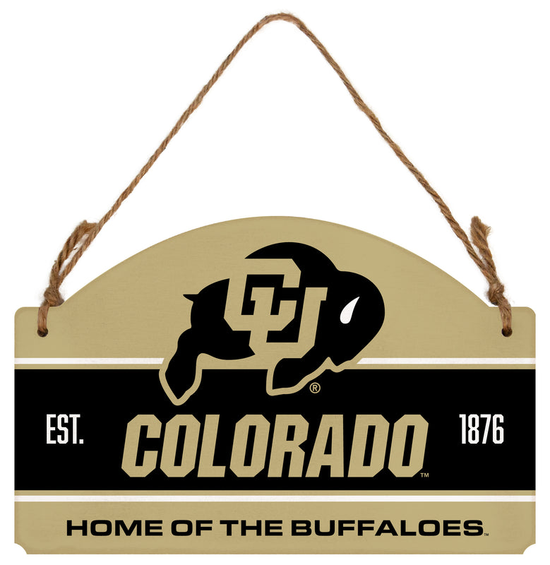 Colorado Buffaloes Flat Wood Sign with Hanging String - Officially Licensed Collegiate Product