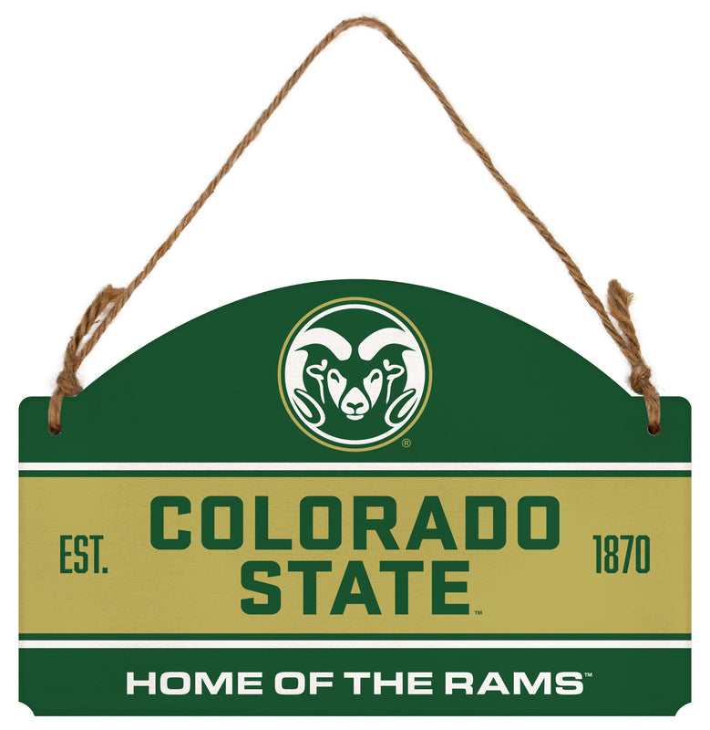 Colorado State Rams Flat Wood Sign with Hanging String - Officially Licensed Collegiate Product