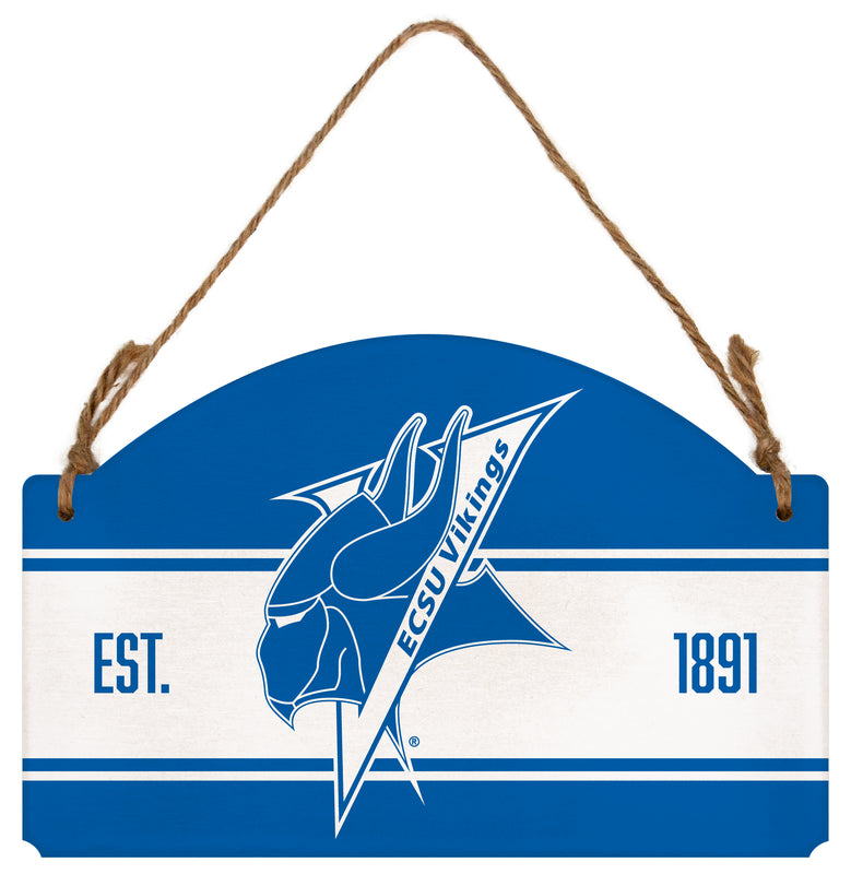 Elizabeth City State University Flat Wood Sign with Hanging String - Officially Licensed Collegiate Product