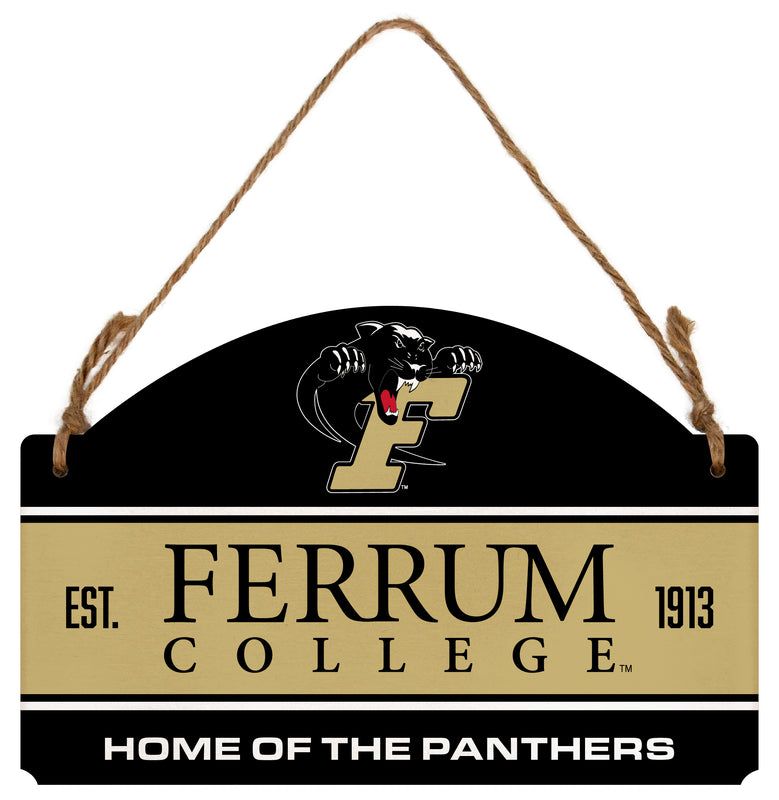 Ferrum College Flat Wood Sign with Hanging String - Officially Licensed Collegiate Product