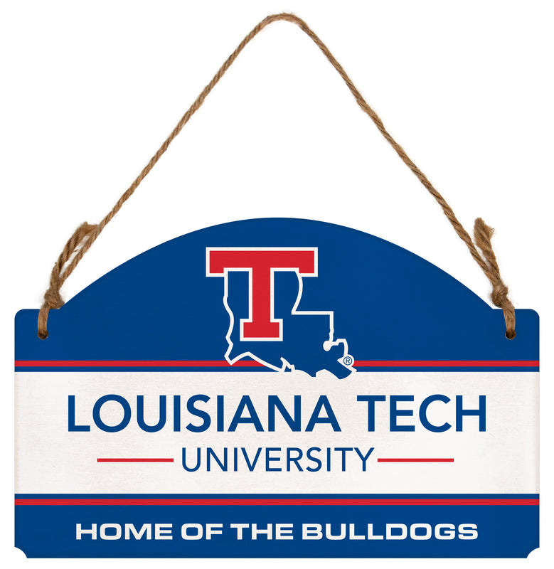 Louisiana Tech Bulldogs Flat Wood Sign with Hanging String - Officially Licensed Collegiate Product