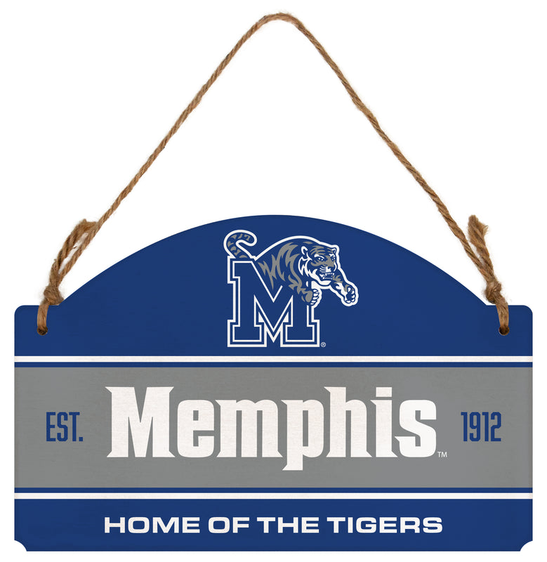 Memphis Tigers Flat Wood Sign with Hanging String - Officially Licensed Collegiate Product