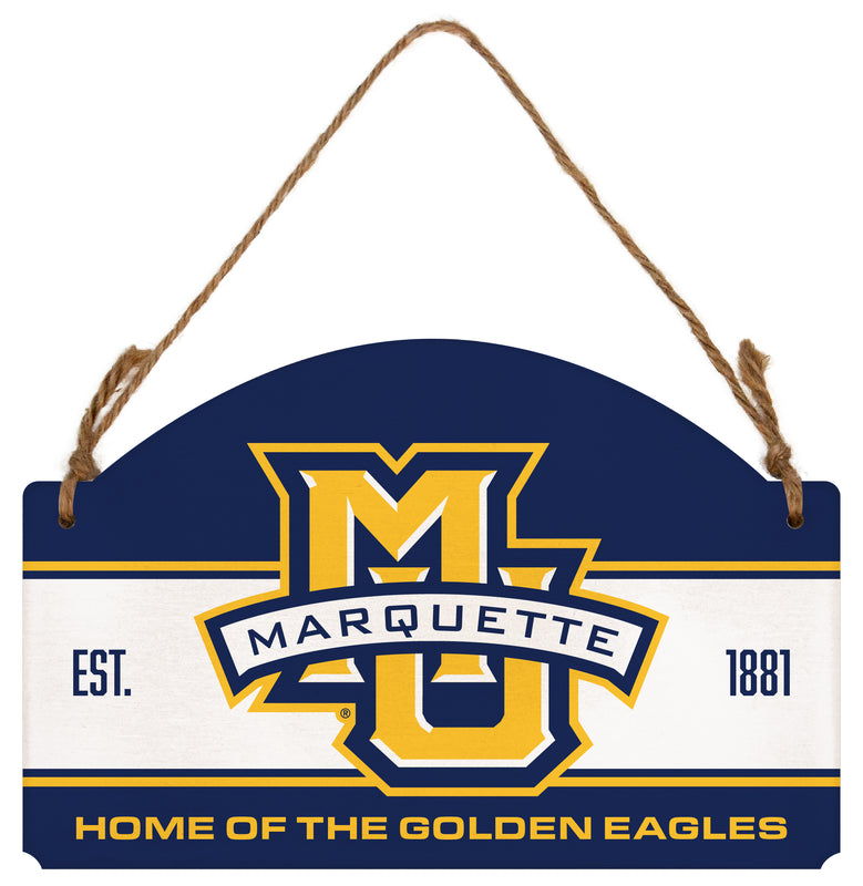 Marquette Golden Eagles Flat Wood Sign with Hanging String - Officially Licensed Collegiate Product