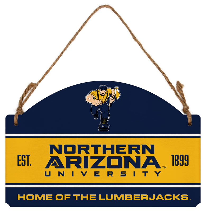 Northern Arizona University Flat Wood Sign with Hanging String - Officially Licensed Collegiate Product