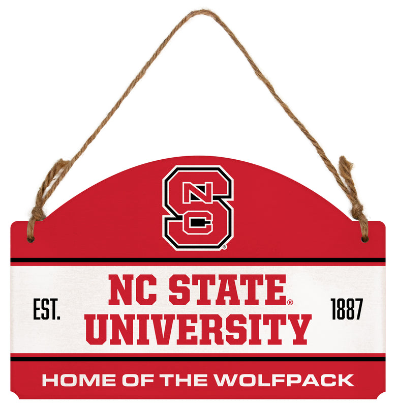 NC State Wolfpack Flat Wood Sign with Hanging String - Officially Licensed Collegiate Product