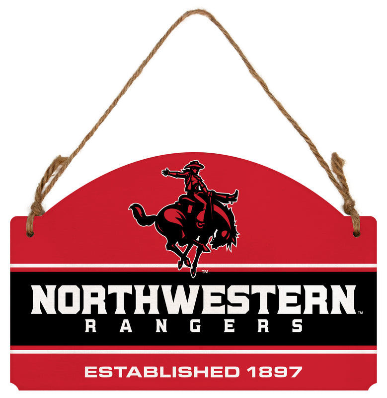 Northwestern Oklahoma State University Flat Wood Sign with Hanging String - Officially Licensed Collegiate Product