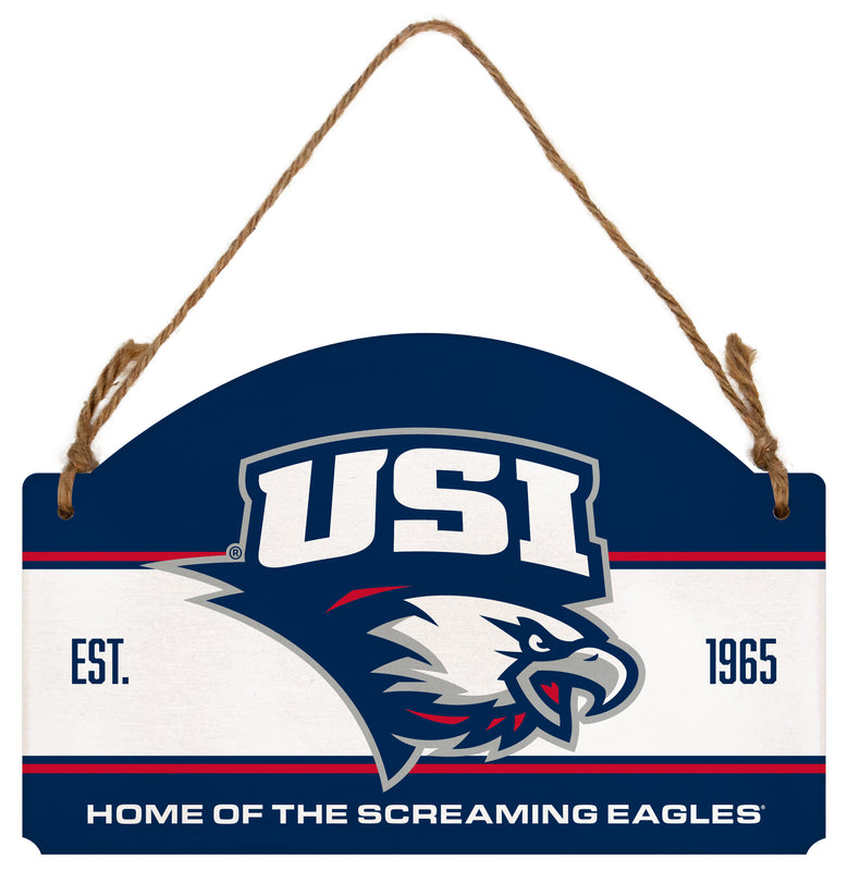University of Southern Indiana Flat Wood Sign with Hanging String - Officially Licensed Collegiate Product
