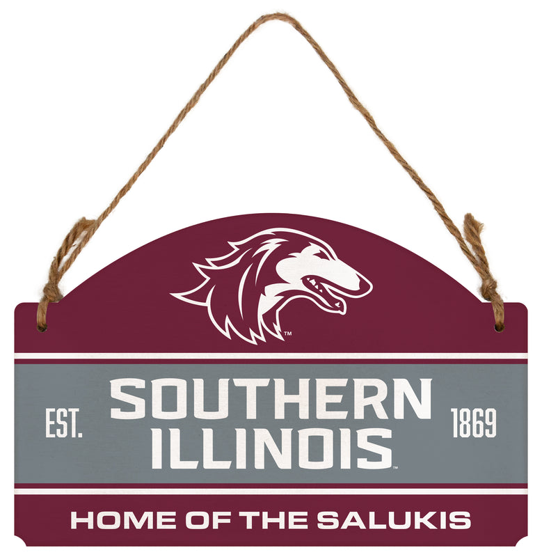 Southern Illinois Salukis Flat Wood Sign with Hanging String - Officially Licensed Collegiate Product