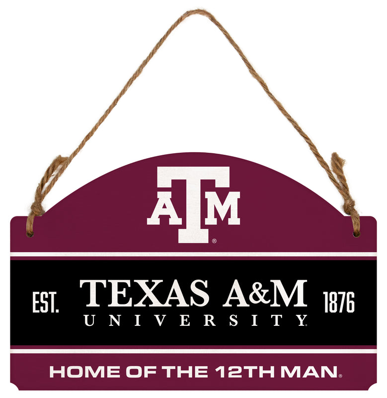 Texas A&M Aggies Flat Wood Sign with Hanging String - Officially Licensed Collegiate Product