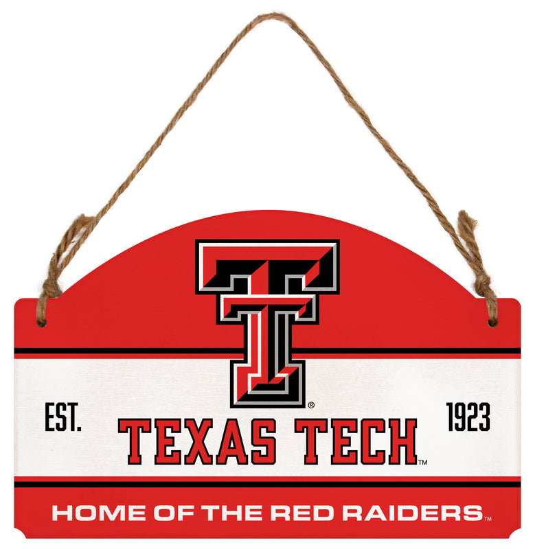 Texas Tech Red Raiders Flat Wood Sign with Hanging String - Officially Licensed Collegiate Product