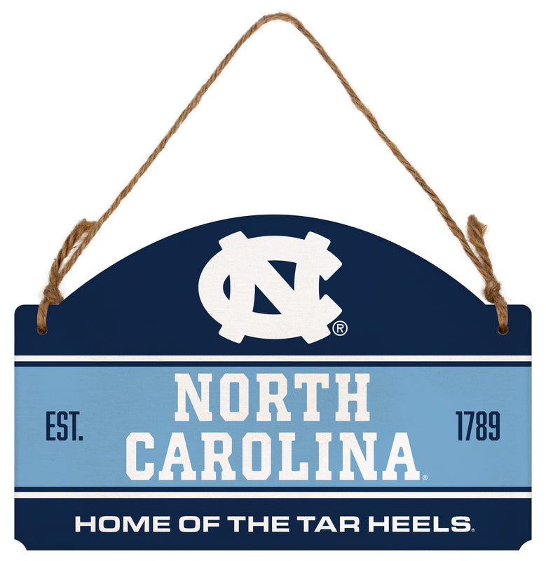 UNC Tar Heels Flat Wood Sign with Hanging String - Officially Licensed Collegiate Product