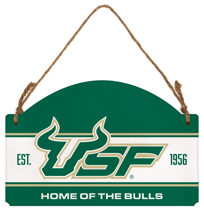 South Florida Bulls Flat Wood Sign with Hanging String - Officially Licensed Collegiate Product