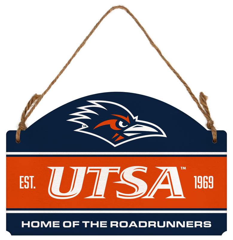 UTSA Roadrunners Flat Wood Sign with Hanging String - Officially Licensed Collegiate Product