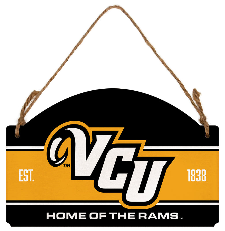 Virginia Commonwealth Flat Wood Sign with Hanging String - Officially Licensed Collegiate Product