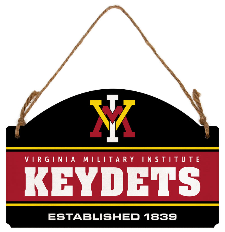 VMI Keydets Flat Wood Sign with Hanging String - Officially Licensed Collegiate Product