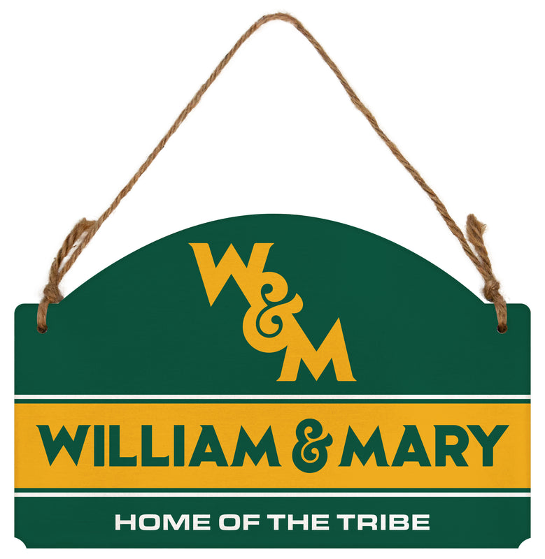 William and Mary Flat Wood Sign with Hanging String - Officially Licensed Collegiate Product