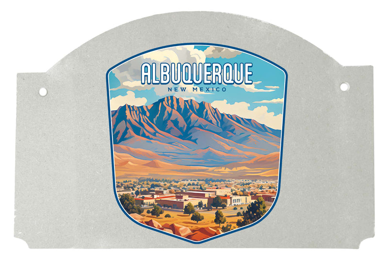 Alburqueque New Mexico Design A Souvenir Wood sign flat with string