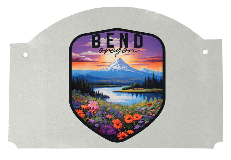 Bend Oregon Design A Souvenir Wood sign flat with string