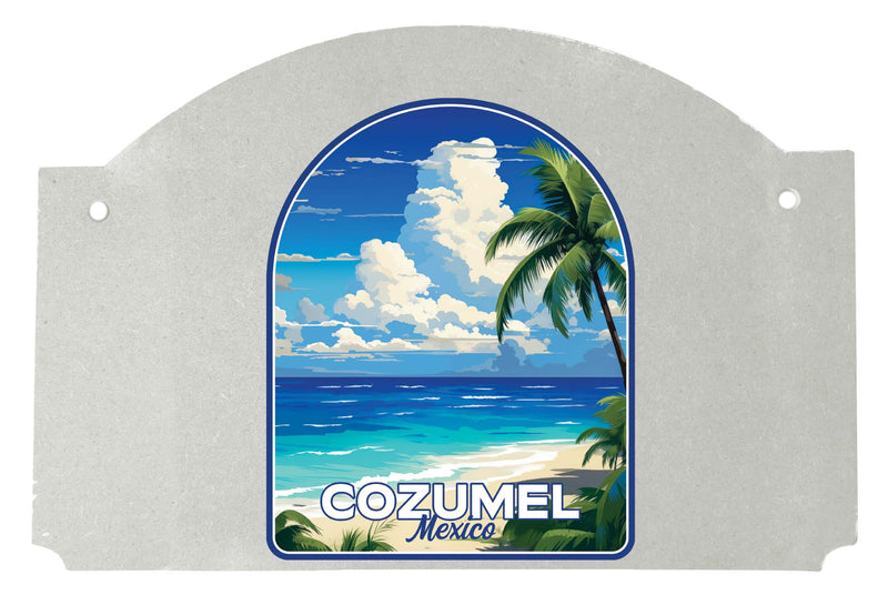 Cozumel Mexico Design C Souvenir Wood sign flat with string
