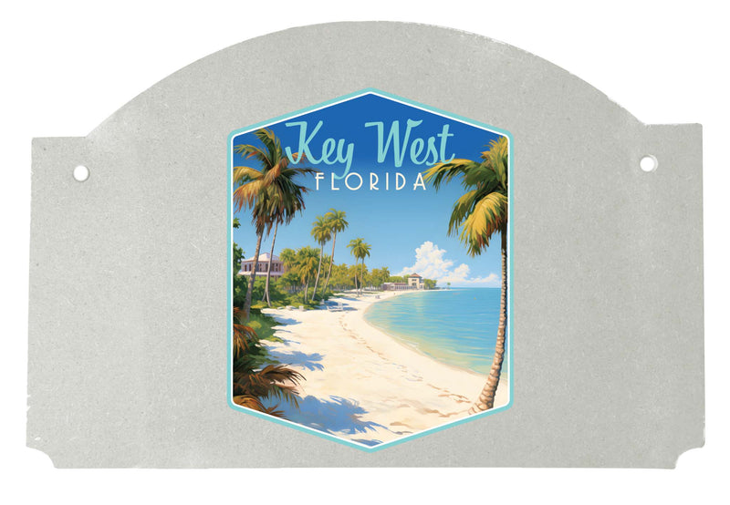 Key West Florida Design B Souvenir Wood sign flat with string