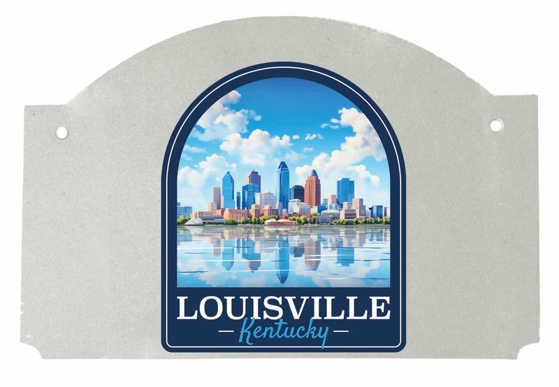 Louisville Kentucky Daytime Cityscape Design Souvenir Wood sign flat with string