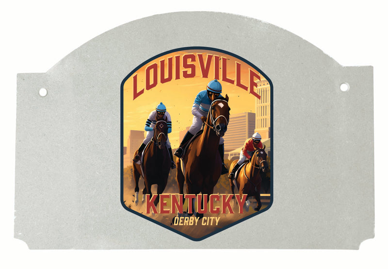 Louisville Kentucky Derby City Design Souvenir Wood sign flat with string