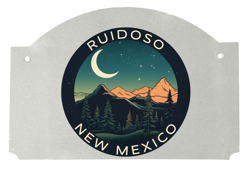 Ruidoso New Mexico Design A Souvenir Wood sign flat with string